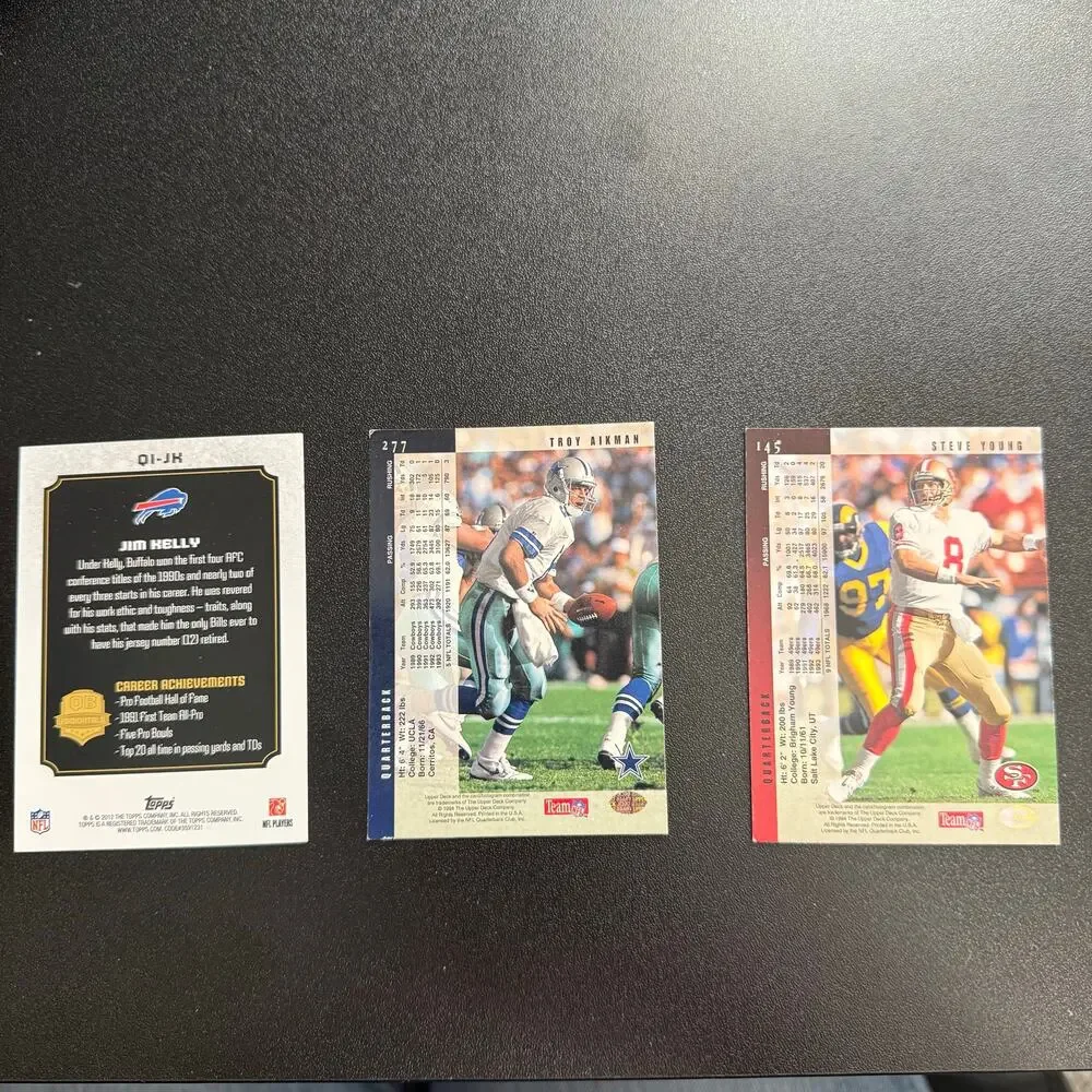 NFL Trading Cards Lot of 9 Various Cards‎
